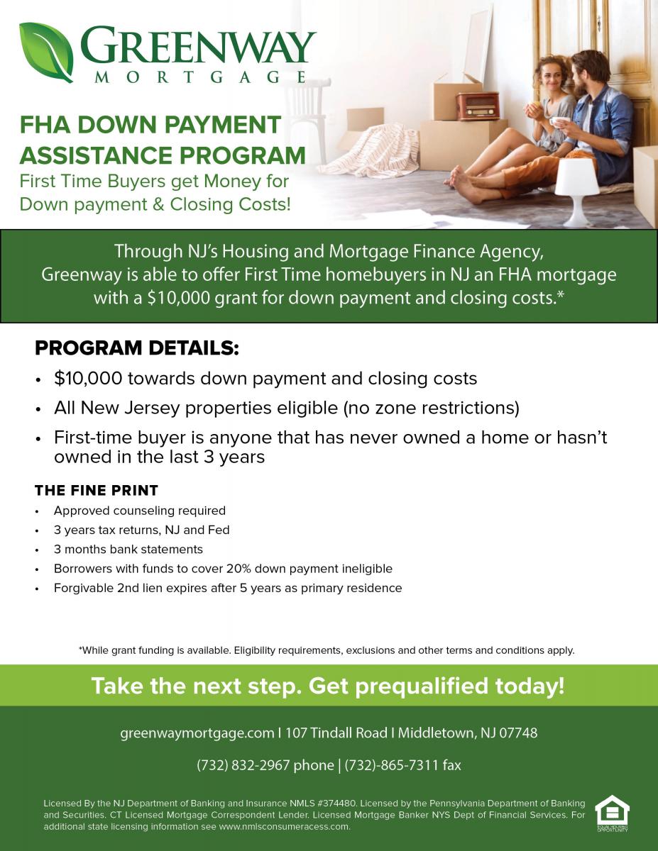 FHA Down Payment Assistance Program - Greenway Mortgage