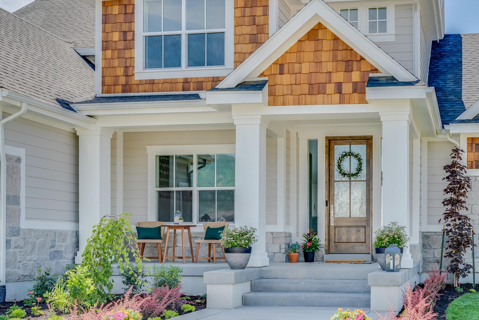 new front door adds curb appeal to your home